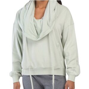 YOUNG FABULOUS & BROKE NWT MONROE COWL NECK HOODIE SWEATSHIRT SAGE GREEN SMALL